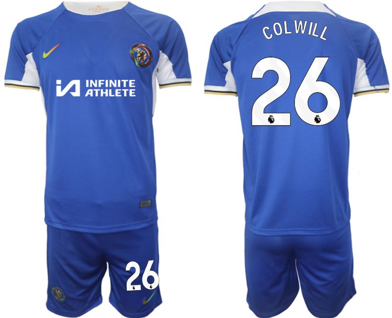 Men 2023-2024 Club Chelsea FC home blue #26 Soccer Jersey->chelsea jersey->Soccer Club Jersey